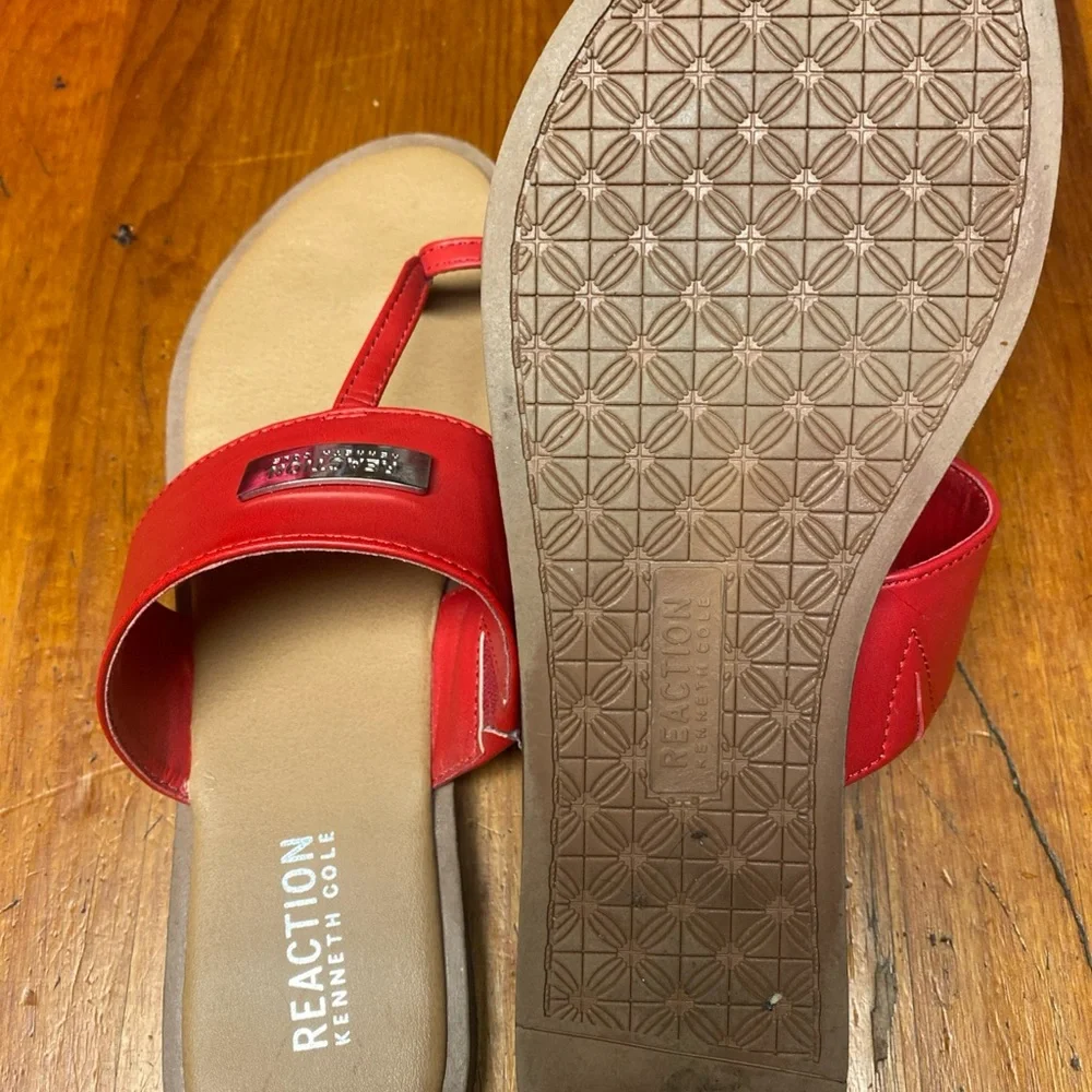 Kenneth Cole Reaction Red Slide Sandals